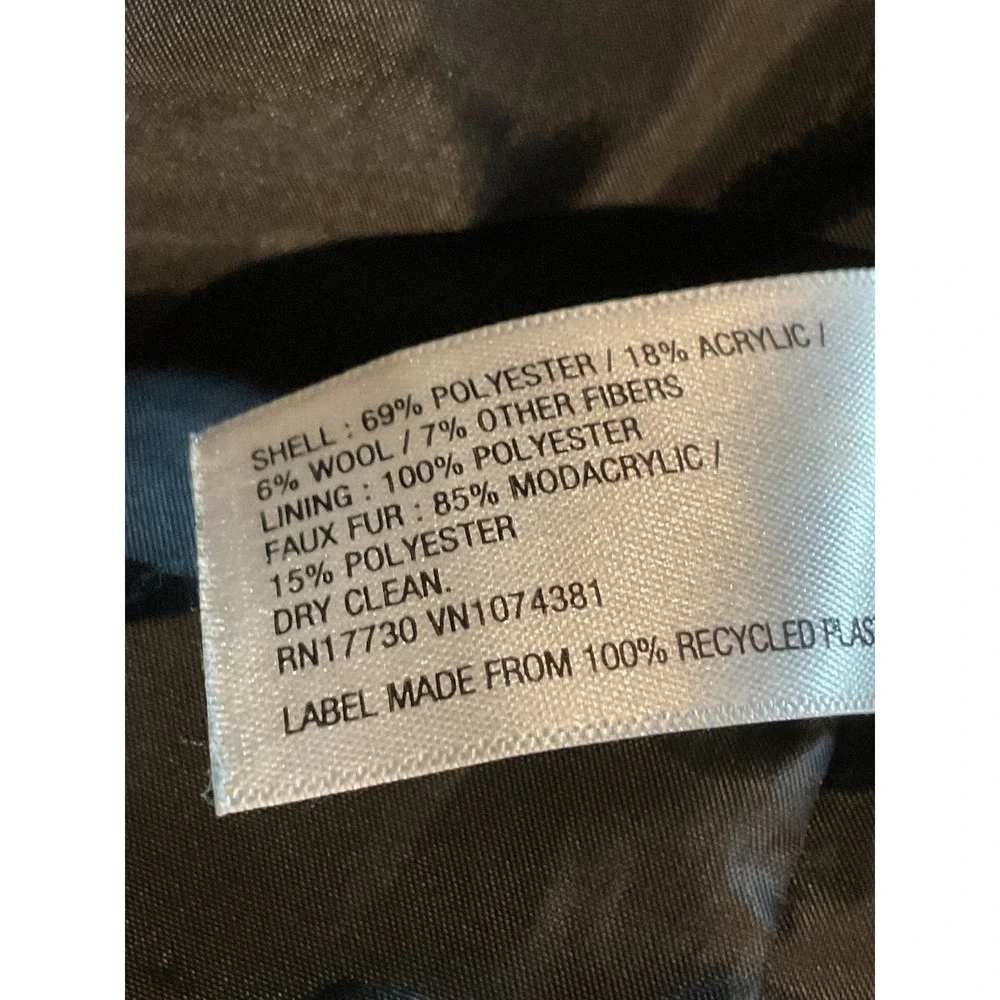 Mossimo Supply‎ Co Womens Grey Black Southwestern Geometric Hooded Parka Coat S